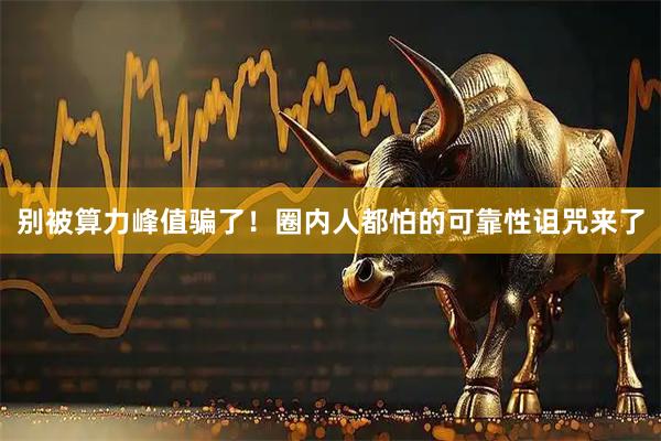 别被算力峰值骗了！圈内人都怕的可靠性诅咒来了
